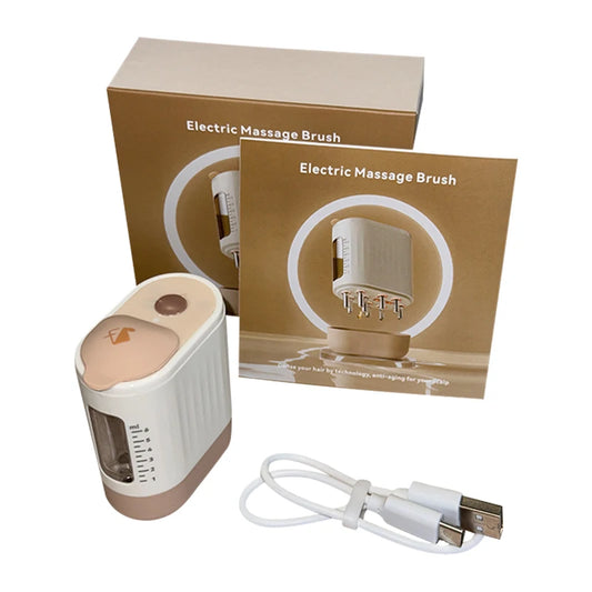 Microcurrent Head Scalp Massager Oil Applicator Comb Red Light Therapy Vibration Massage Liquid anti Hair Loss Comb Medicine